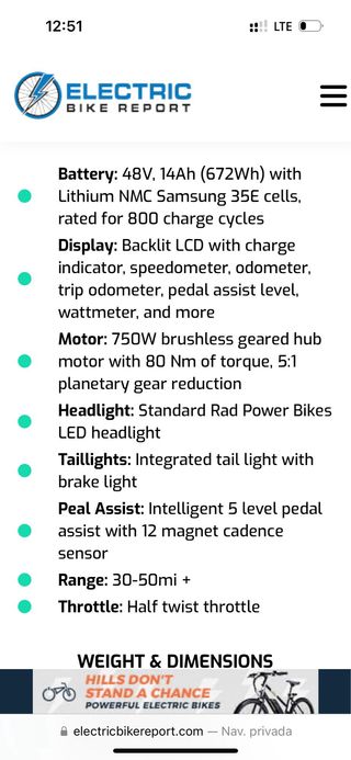 Bicicleta electrica rad power bike fat bike