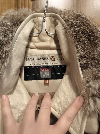 Chaqueta cuero beige - Mar Frank