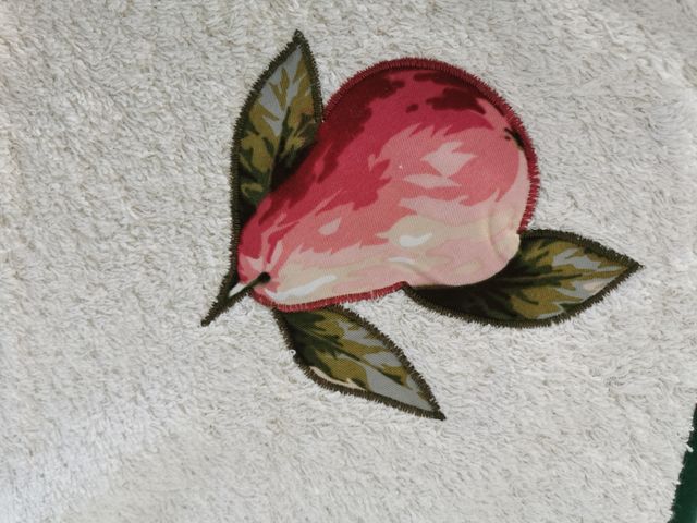 Paño grande de cocina con etiqueta