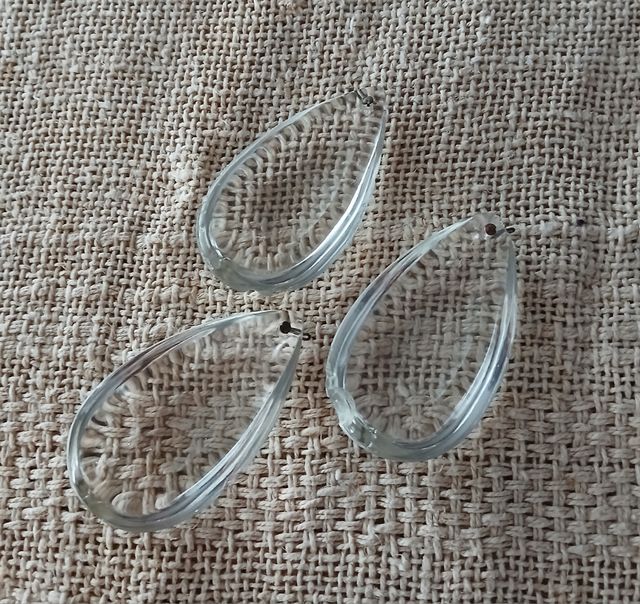 3 ROSETAS y 3 LÁGRIMAS de CRISTAL