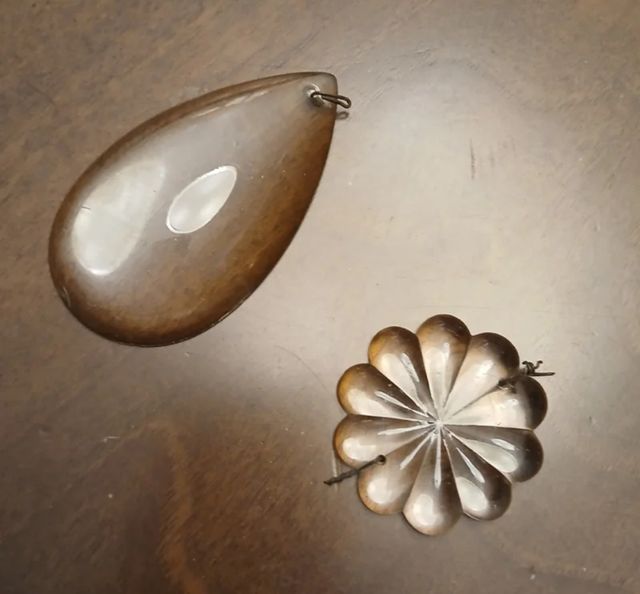 3 ROSETAS y 3 LÁGRIMAS de CRISTAL