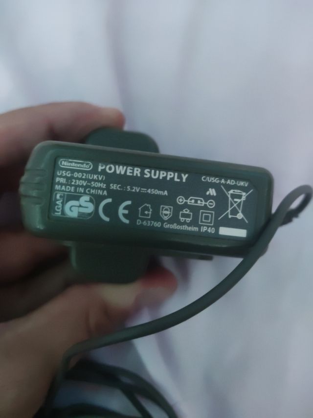 Cargador original consola Nintendo Ds Lite