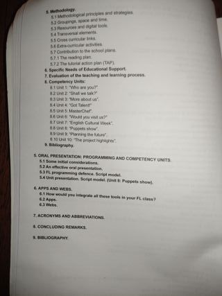 Programación y UD. Inglés - primaria. Road to your