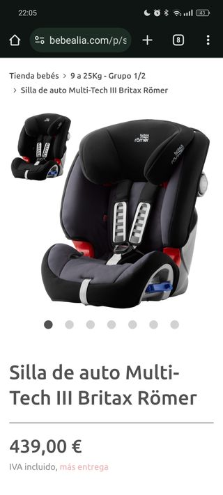 Silla Britax Romer Multitech III G1/2