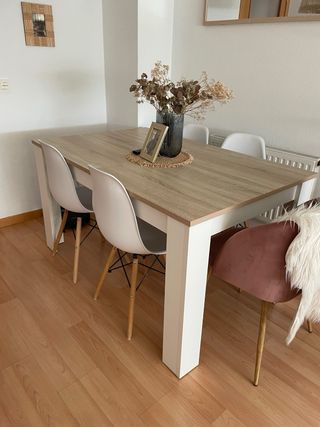 Conjunto mesa extensible y sillas comedor 
