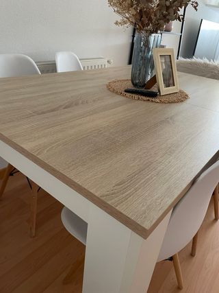 Conjunto mesa extensible y sillas comedor 