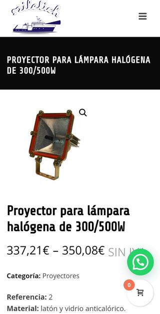 Proyector Miletich para lámpara halógena