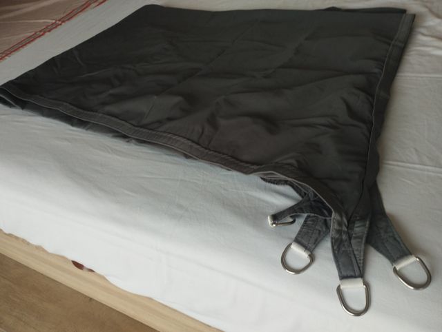 Toldo vela 4x3m gris por estrenar