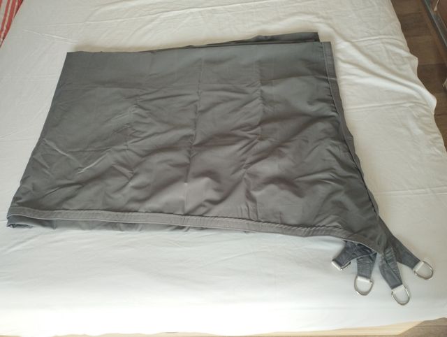 Toldo vela 4x3m gris por estrenar