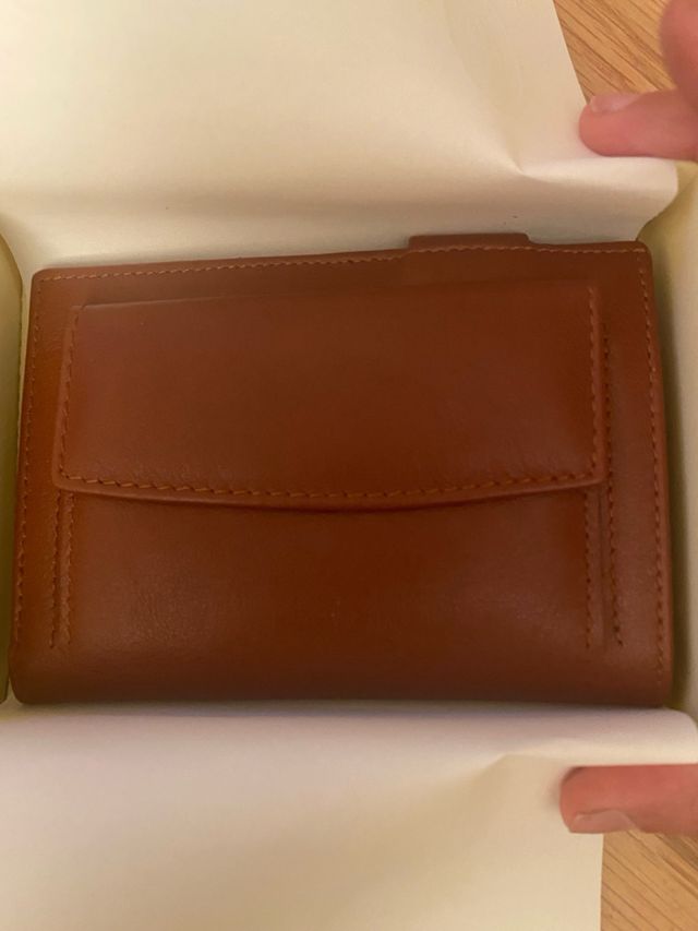 Billetera y monedero piel Ubrique marrón 