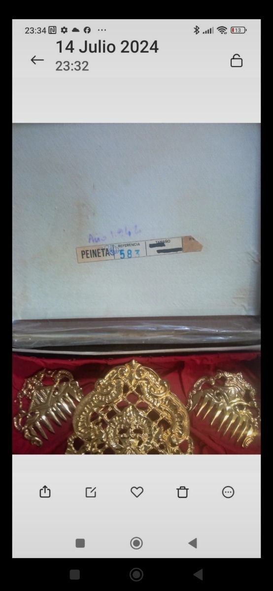 Venta preciosas peinetas falleras con or