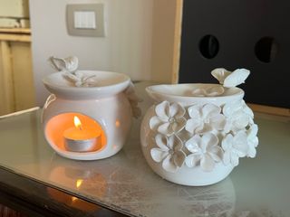 Portacandele porcellana