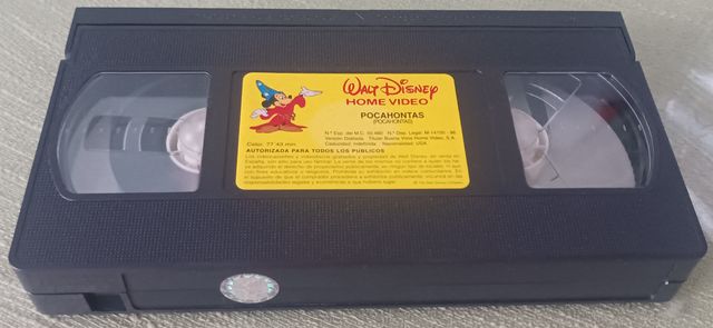 Pocahontas. Disney. Cinta de vídeo VHS