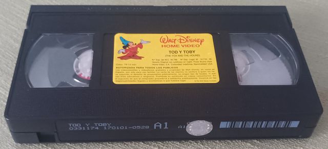 Tod y Toby. Disney. Cinta de vídeo VHS