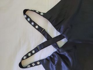 Vestido lencero o camison, raso negro