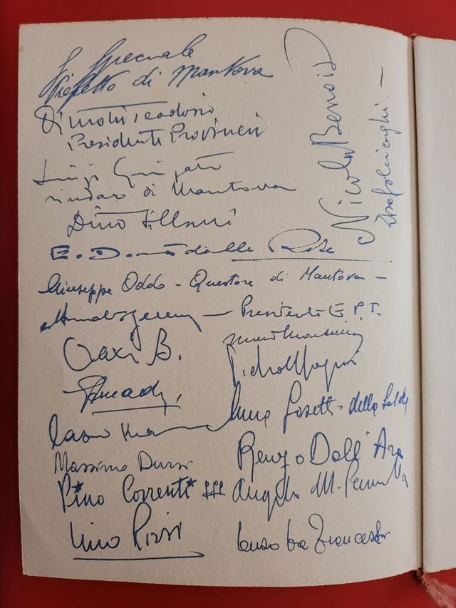 Menù pranzo Gonzaghesco 1961