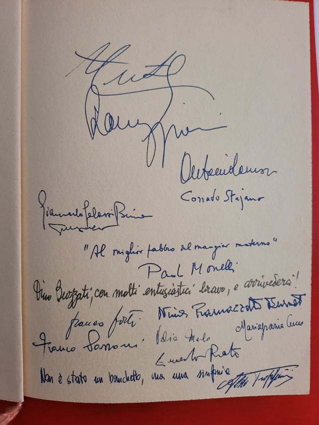 Menù pranzo Gonzaghesco 1961