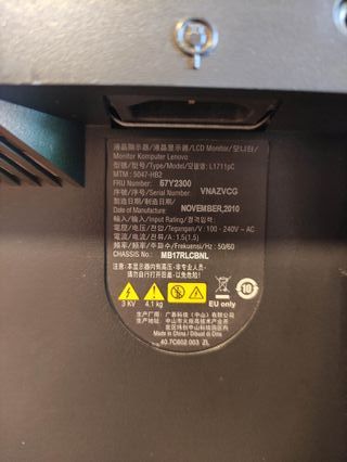 Pantalla de ordenador PC - Marca Lenovo