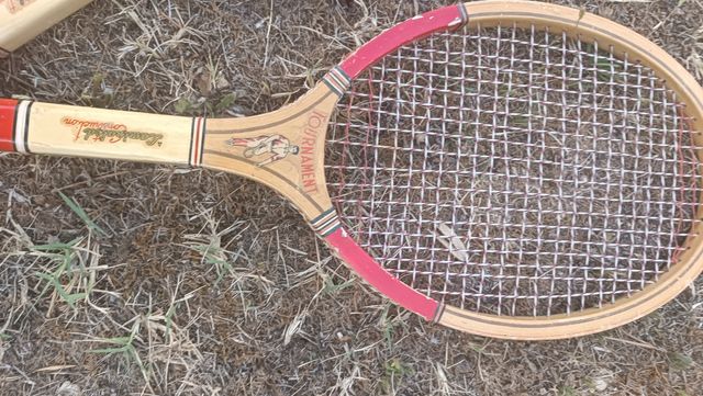 2 raquetas de tenis años 60 madera deco