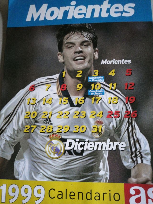 Calendario Real Madrid vintage