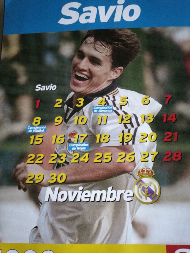 Calendario Real Madrid vintage