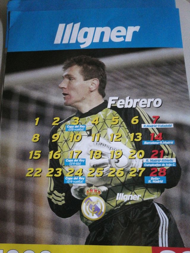 Calendario Real Madrid vintage