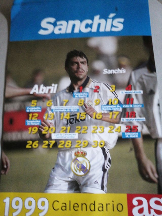 Calendario Real Madrid vintage