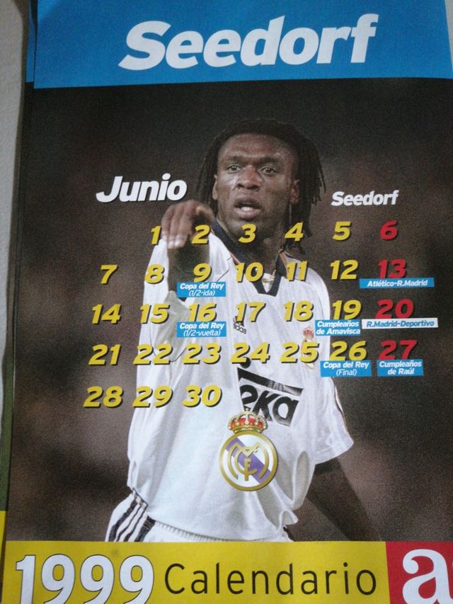 Calendario Real Madrid vintage