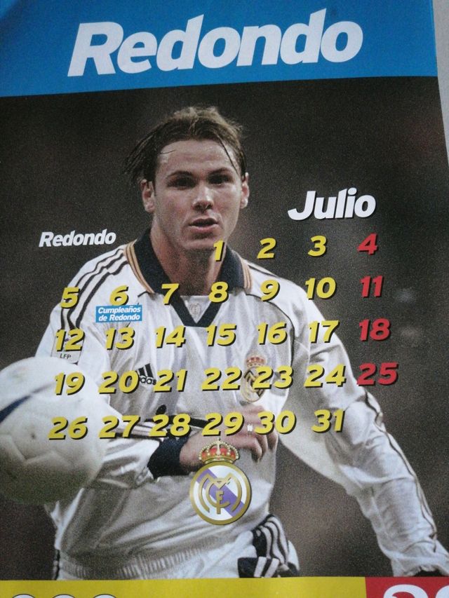 Calendario Real Madrid vintage