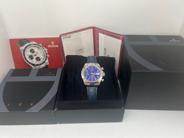 Tudor chronograph blue full set