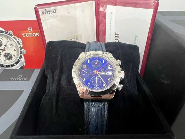 Tudor chronograph blue full set