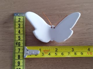 Borboletas de Alcobaça em cerâmica (branca)