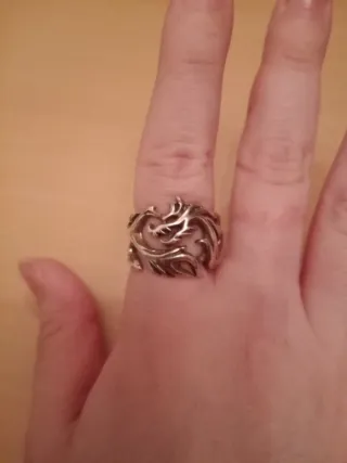 Anillo plata de ley Dragón Tribal