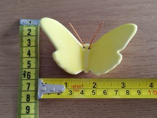 Borboletas de Alcobaça em cerâmica (amarelo)