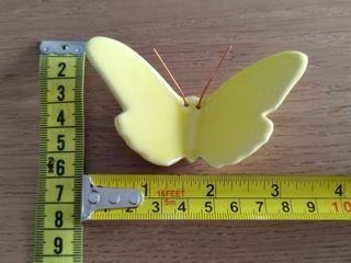 Borboletas de Alcobaça em cerâmica (amarelo)