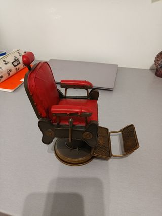 Sillón barbero de decoración.