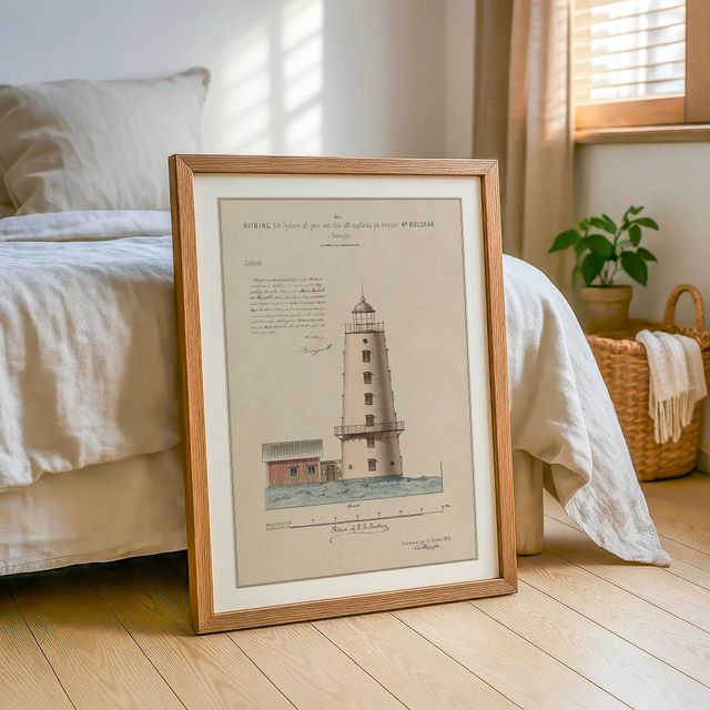 POSTER FARO ESTOCOLMO 1878 ESTILO VINTAGE