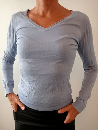 Jersey azul cielo Massimo Dutti 