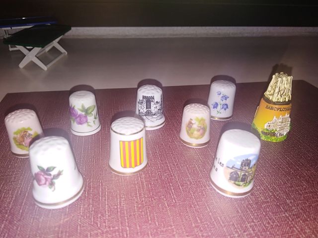 Lote de 225 dedales decorativos