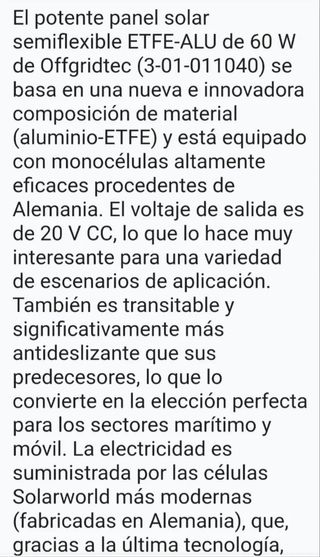 Panel solar flexibles