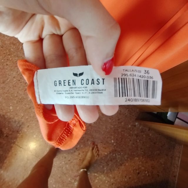 Vestido de fiesta largo naranja