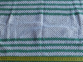 Conjunto 3 panos de croché branco e verde