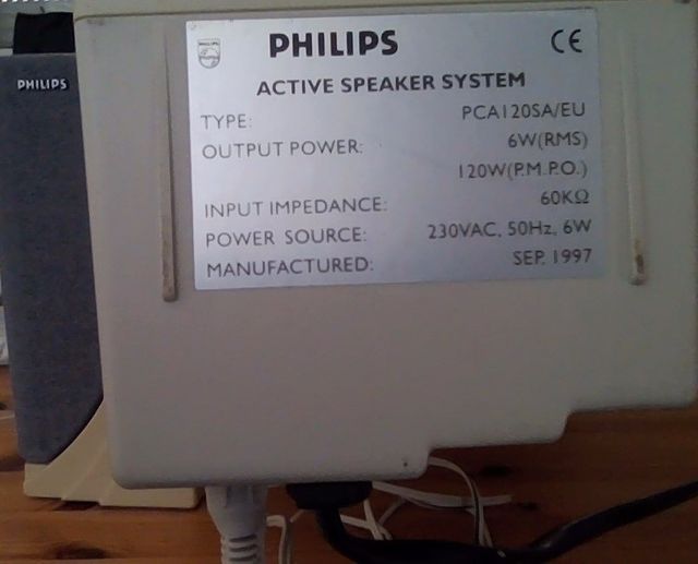 Altavoces Philips active speaker PCA120SA/EU