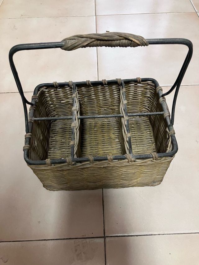 Cestita Mimbre 6 Huecos