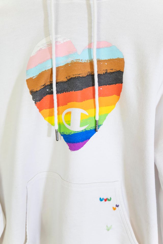 Sudadera Champion Blanca con Corazones