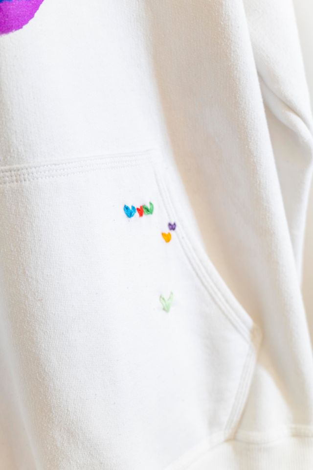 Sudadera Champion Blanca con Corazones