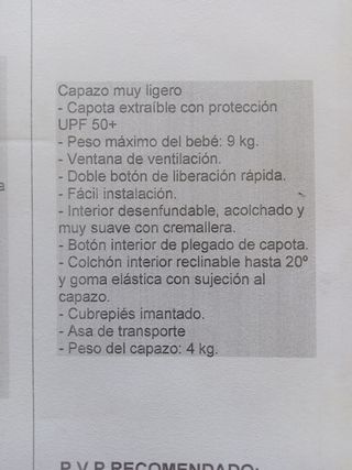 Capazos  coche gemelar NIU VENT nuevo a estrenar.