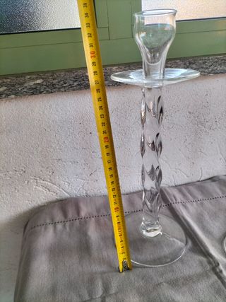 Coppia candeliere candelabri in cristallo