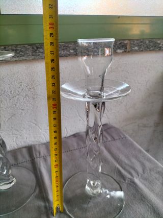 Coppia candeliere candelabri in cristallo