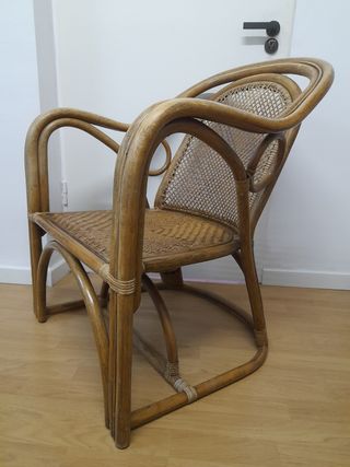 Sillón bambú y ratan